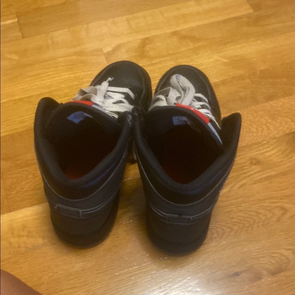 Black and Red High-Top Sneakers